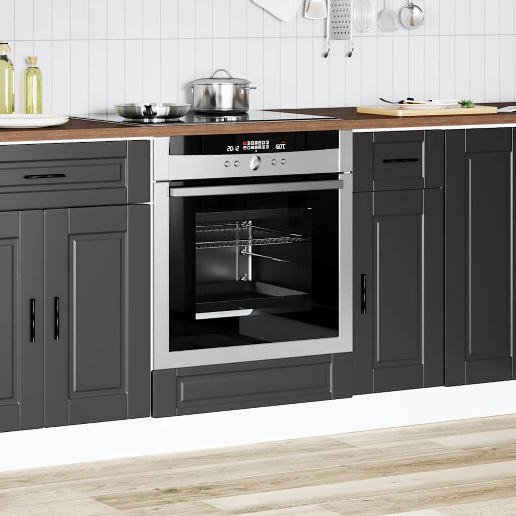 vidaXL Oven Cabinet Porto Black Engineered Wood 3