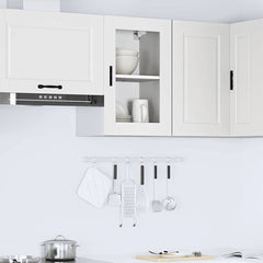 vidaXL Kitchen Wall Cabinet with Glass Door Porto White 3