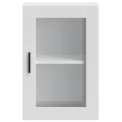 vidaXL Kitchen Wall Cabinet with Glass Door Porto White 6