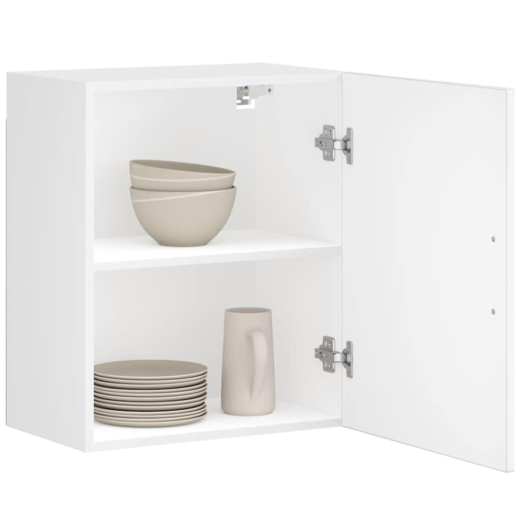 vidaXL Kitchen Wall Cabinet with Glass Door "Porto" White