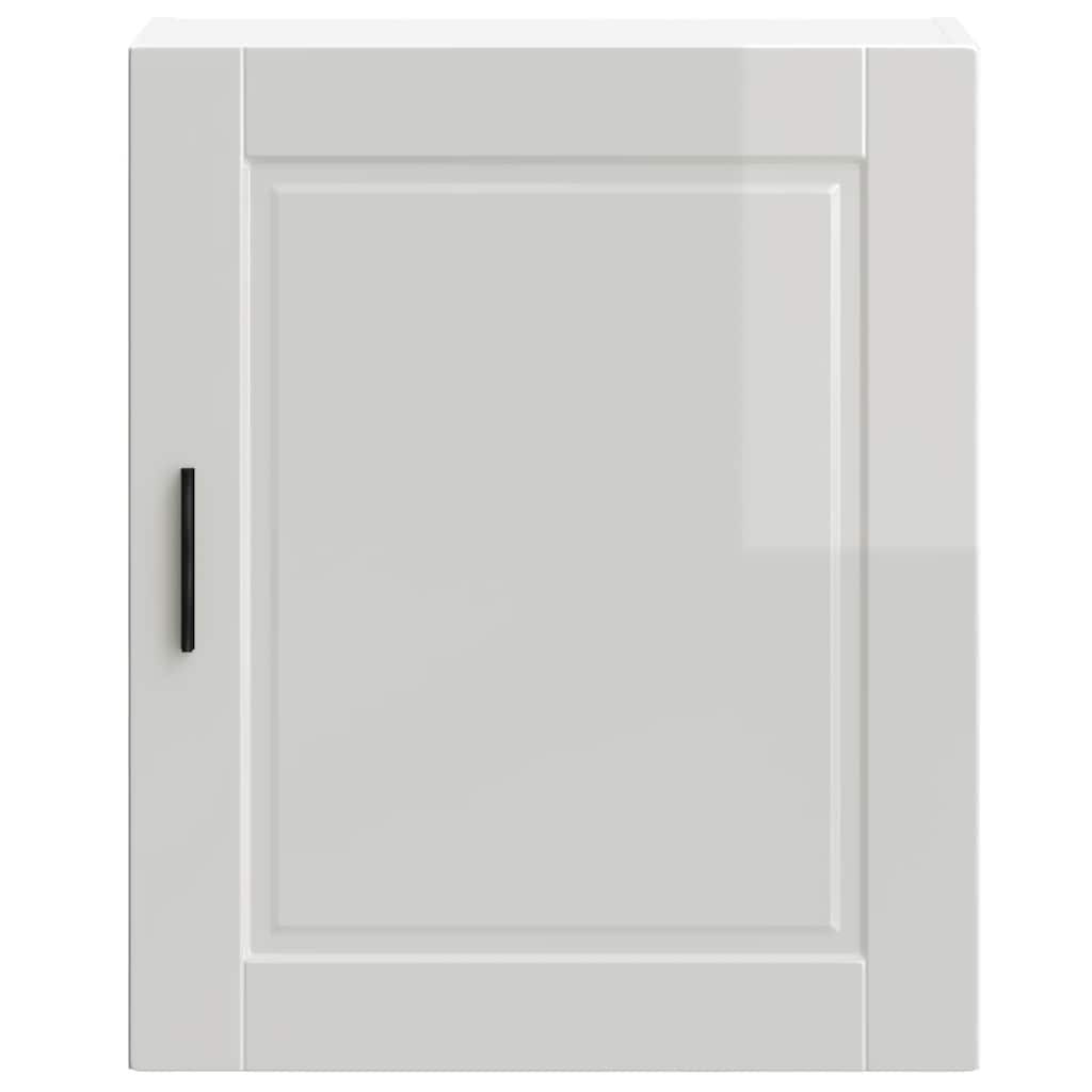 vidaXL Kitchen Wall Cabinet Porto High Gloss White Engineered Wood 5