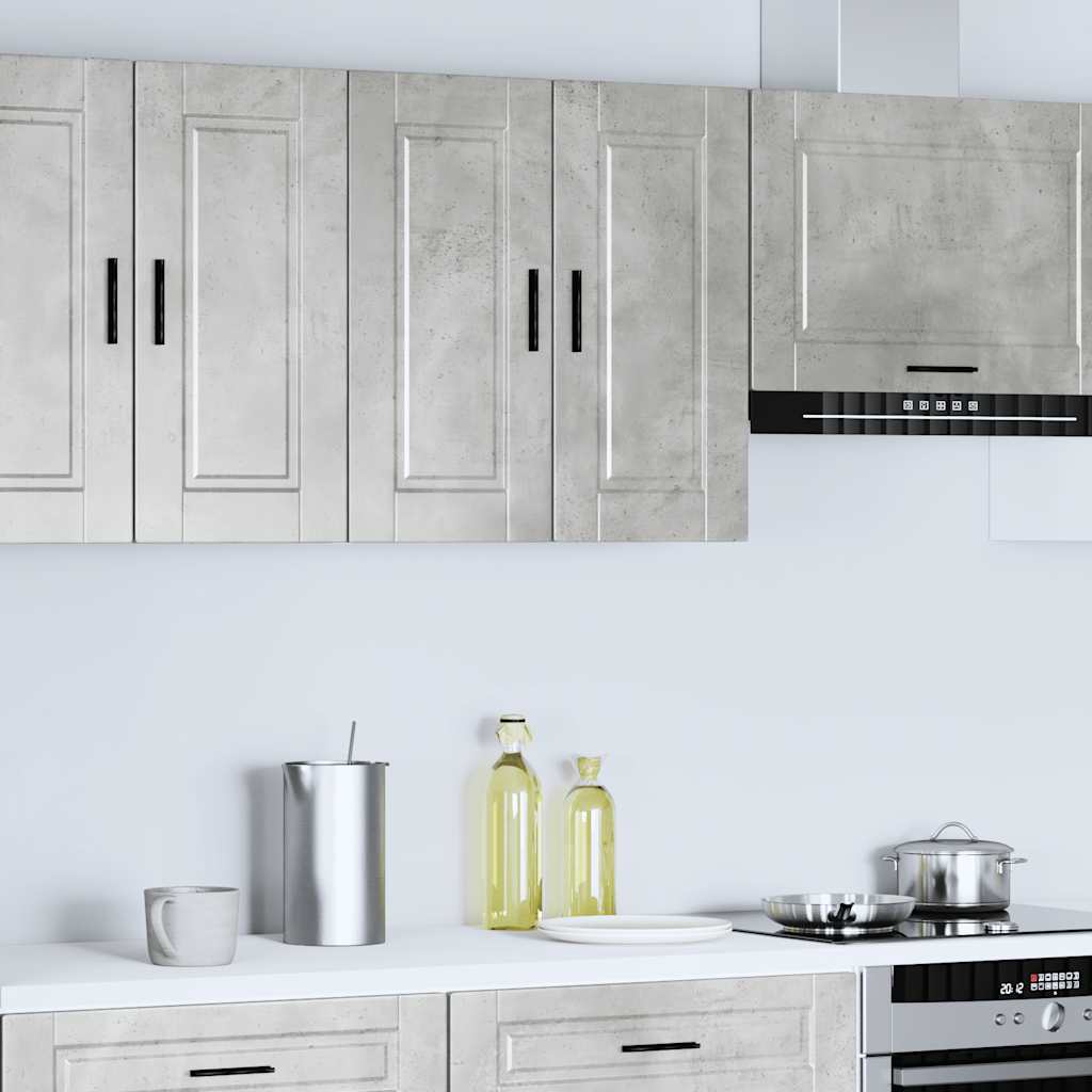 vidaXL Kitchen Wall Cabinet Porto Concrete Grey Engineered Wood 2