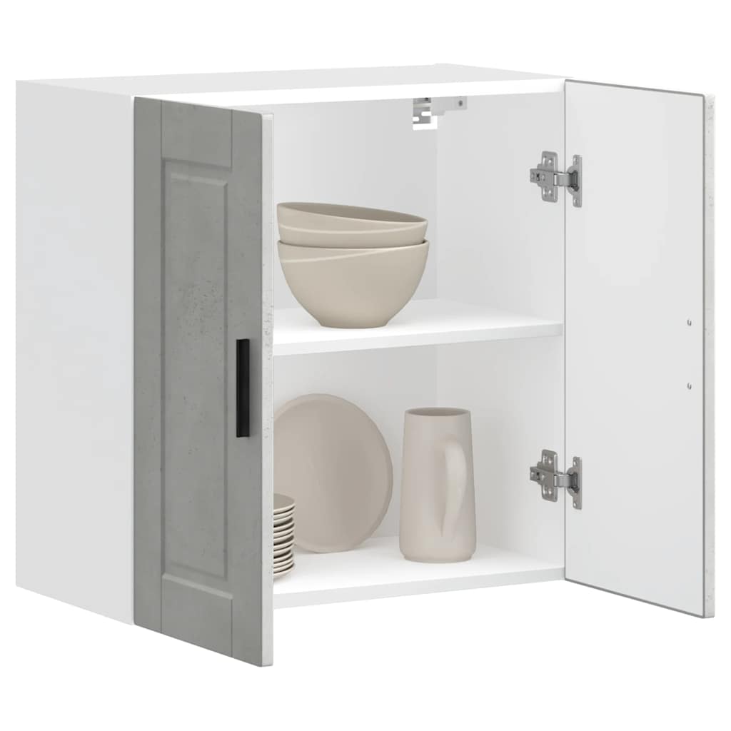 vidaXL Kitchen Wall Cabinet Porto Concrete Grey Engineered Wood 4