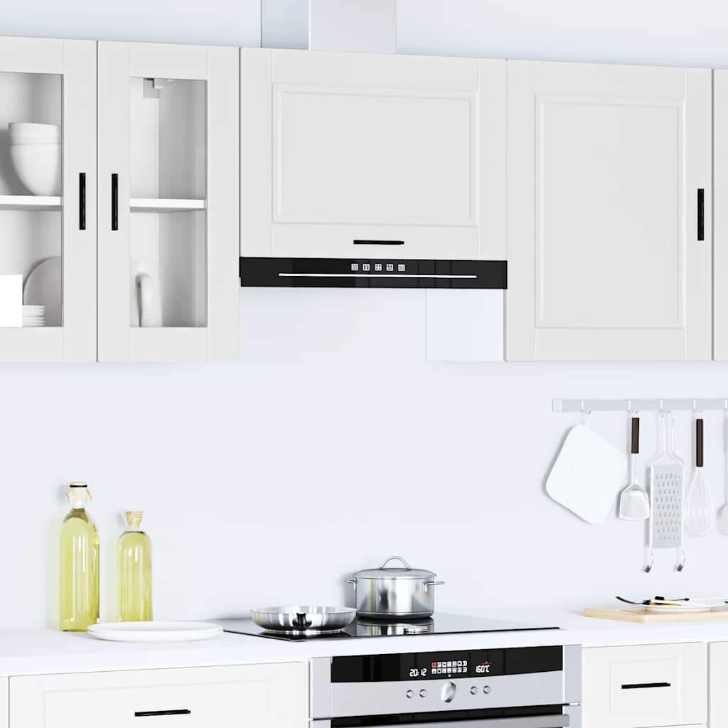 vidaXL Kitchen Wall Cabinet Porto White Engineered Wood 4