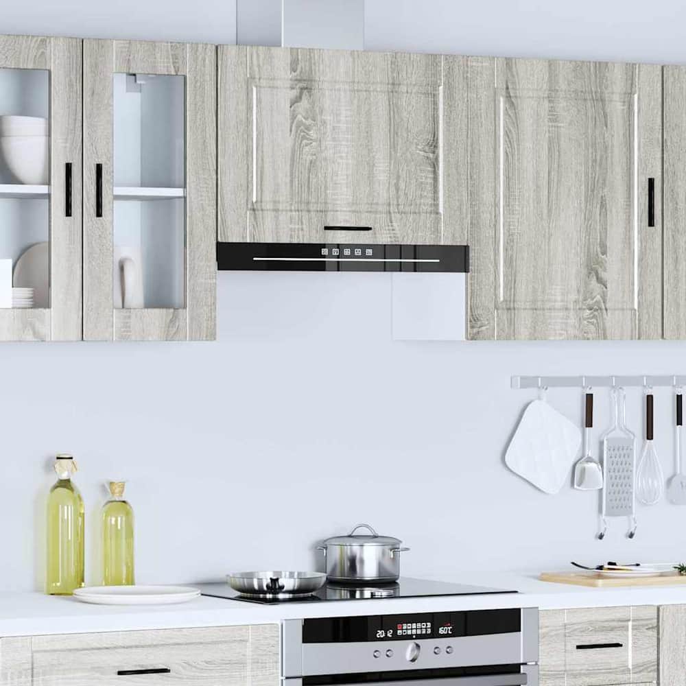 Kitchen Wall Cabinet "Porto" Engineered Wood Grey Sonoma 1x wall cabinet (1 flap door) 60 cm wide 40 cm high