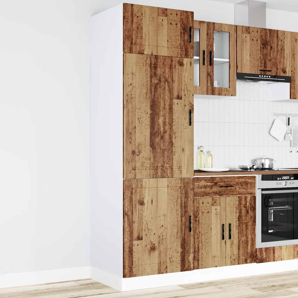 Kitchen Base Cabinet "Porto" Engineered Wood Old Wood 1x cupboard 60 cm wide 207 cm high