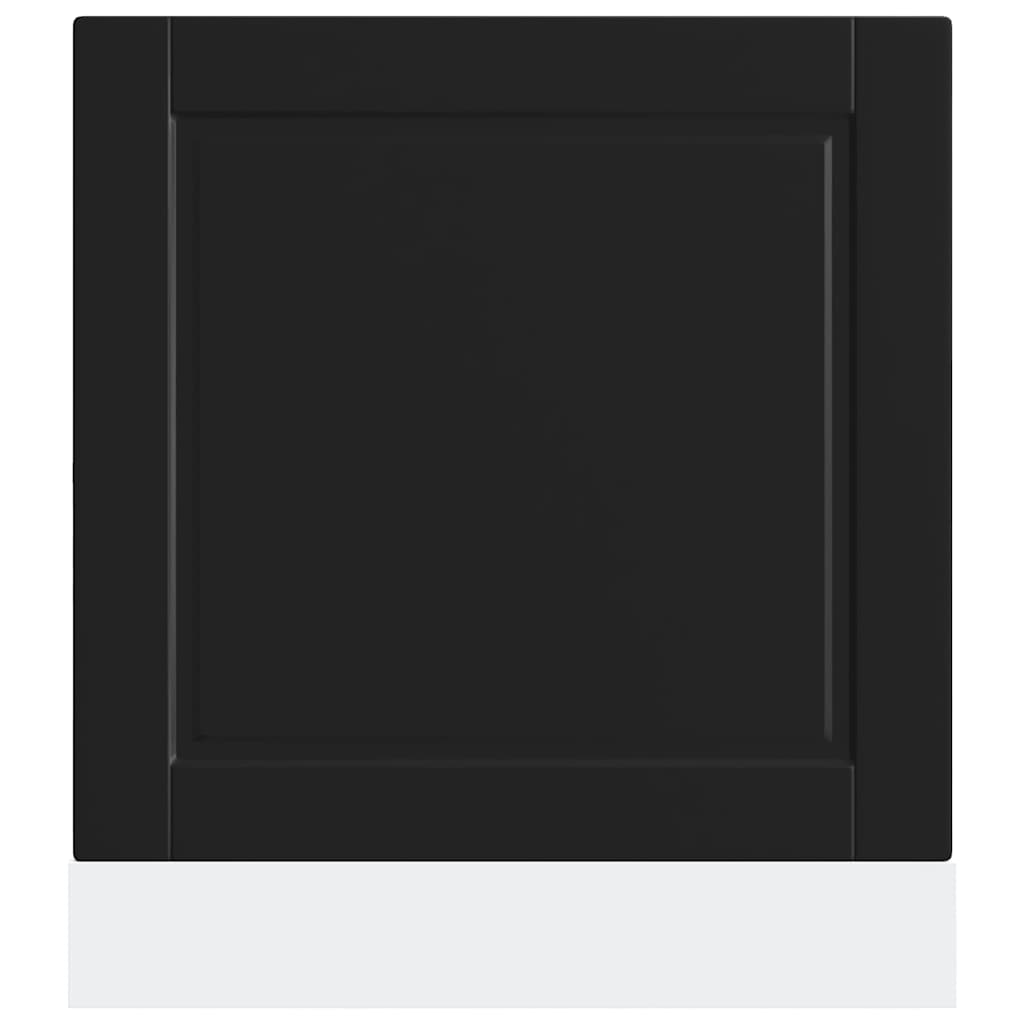 vidaXL Dishwasher Panel Porto Black 60x1.5x57 cm Engineered Wood 4