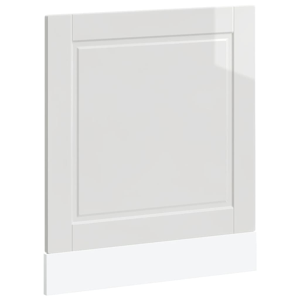 vidaXL Dishwasher Panel Porto High Gloss White 60x1.5x57 cm Engineered Wood 2