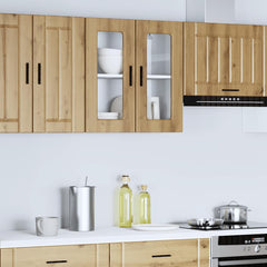 vidaXL Kitchen Wall Cabinet with Glass Door Porto Artisan Oak 1