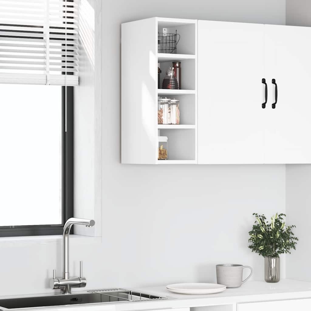 vidaXL Hanging Cabinet Riga White 20x29.5x60 cm Engineered Wood 3