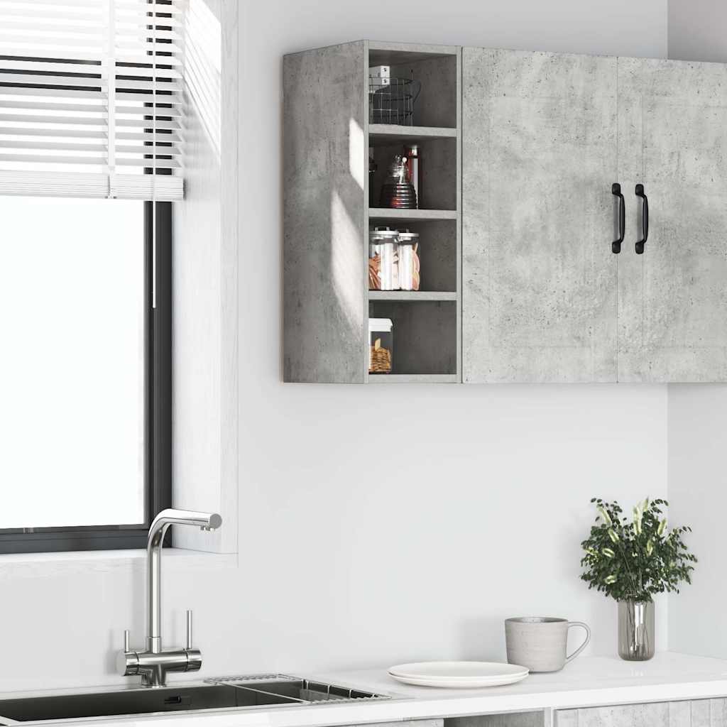 vidaXL Hanging Cabinet Riga Concrete Grey 20x29.5x60 cm Engineered Wood 3