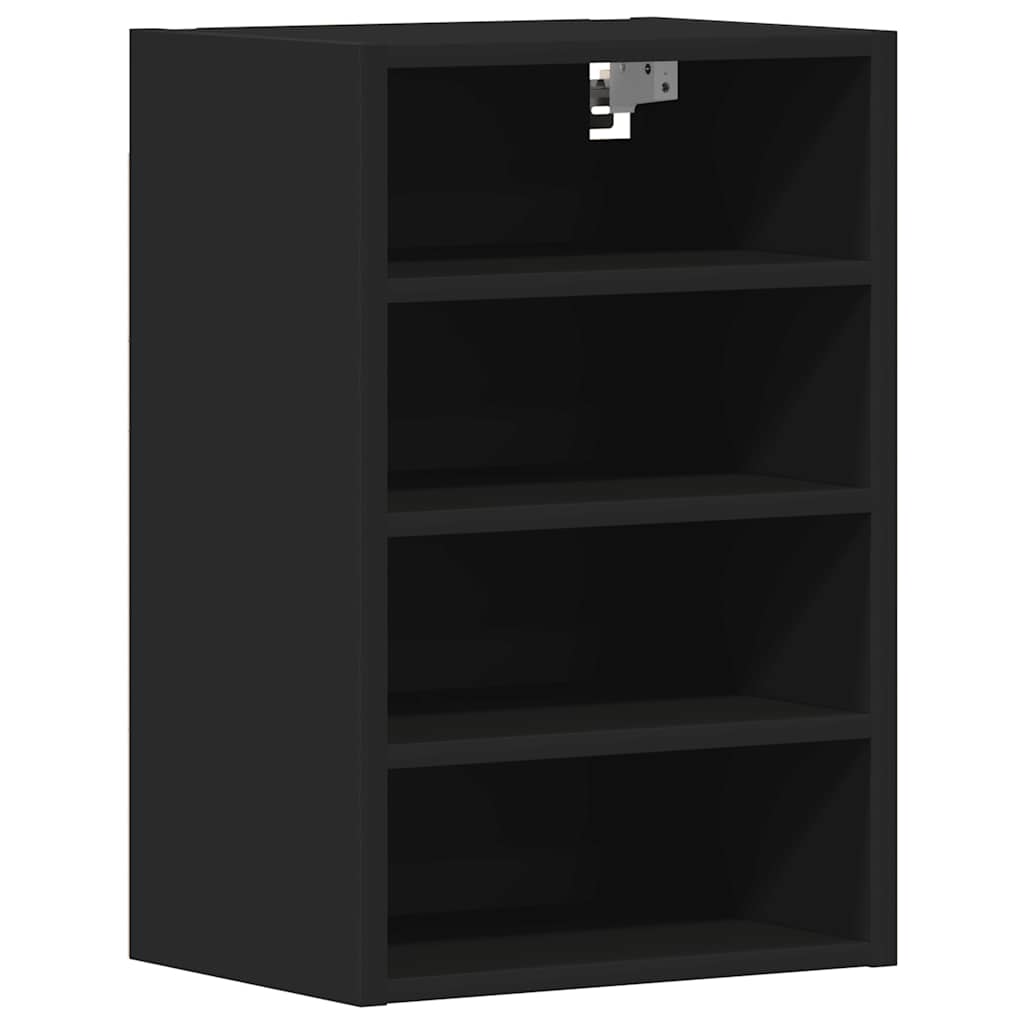 vidaXL Hanging Cabinet Riga Black 40x29.5x60 cm Engineered Wood 2