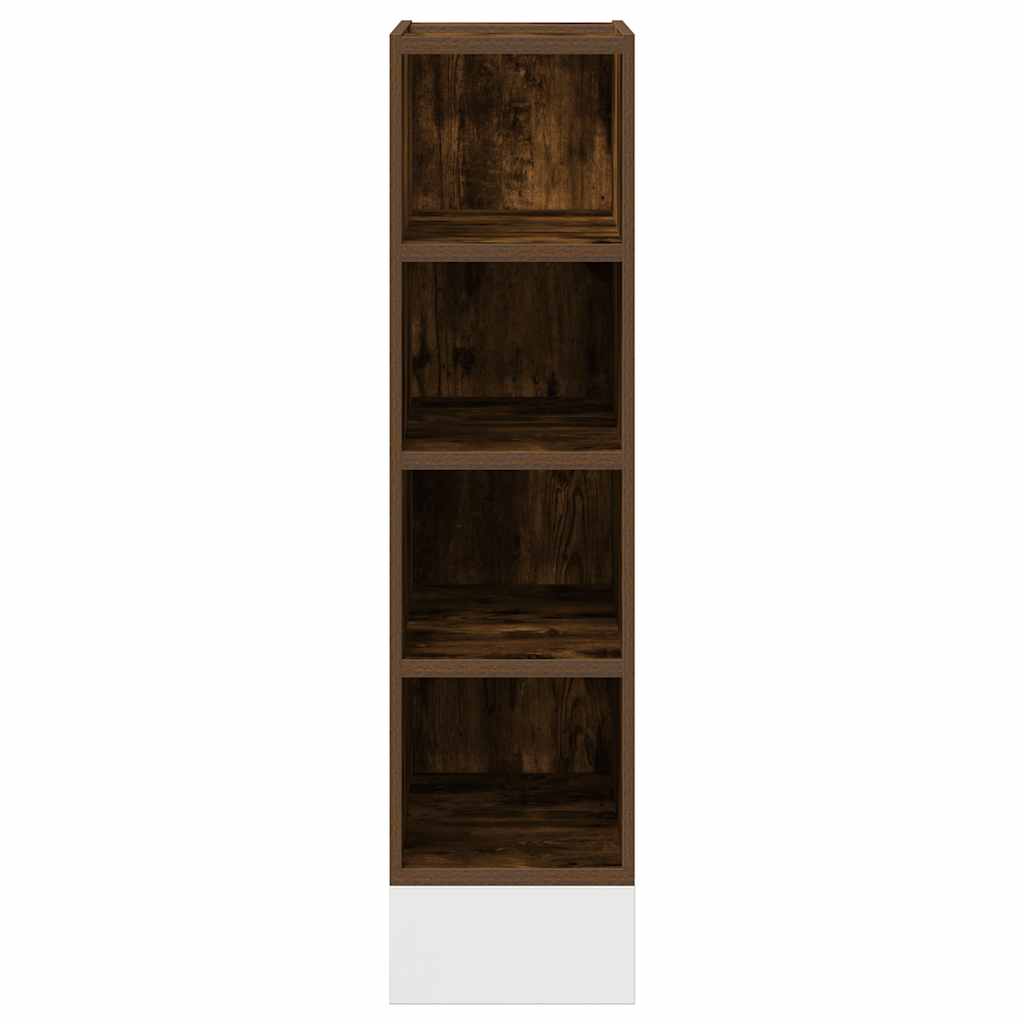 vidaXL Bottom Cabinet Riga Smoked Oak 20x44.5x81.5 cm Engineered Wood 4