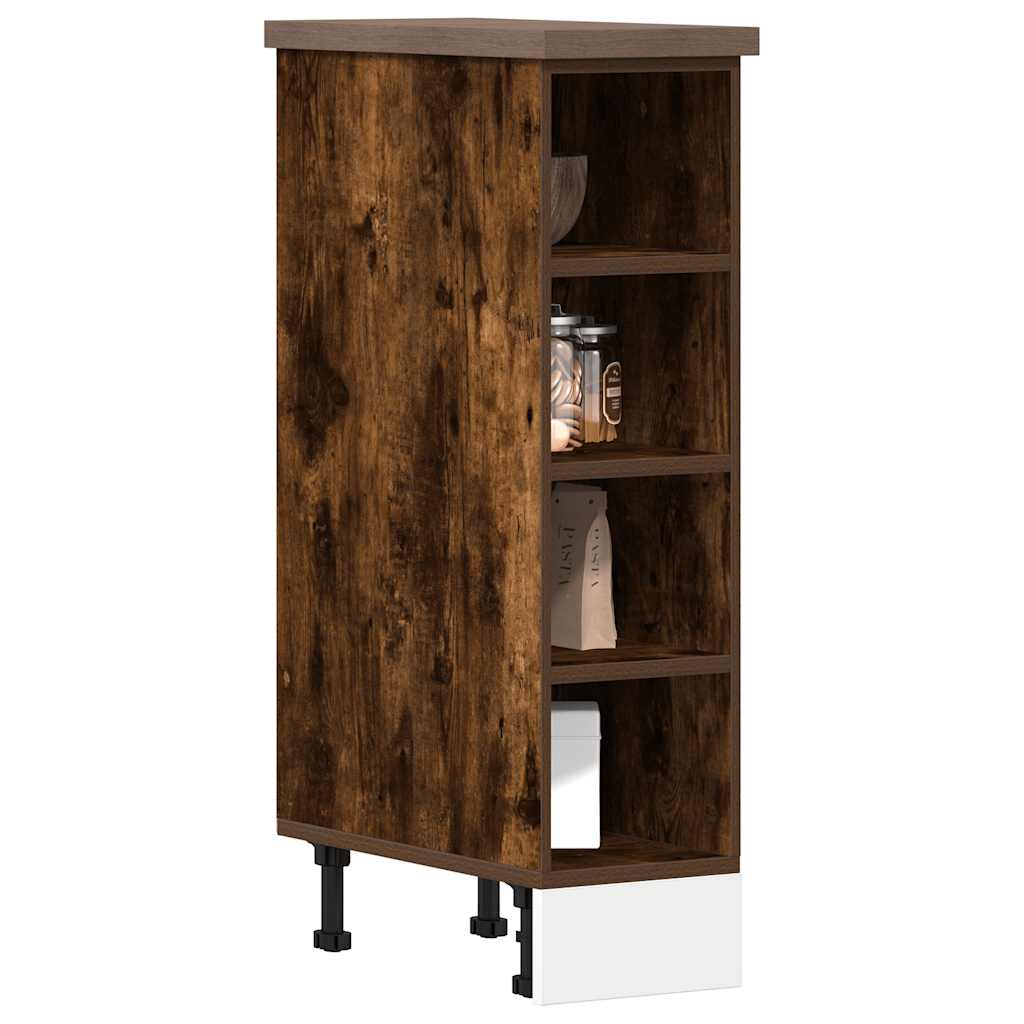 vidaXL Bottom Cabinet Riga Smoked Oak 20x44.5x81.5 cm Engineered Wood 1