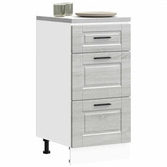 vidaXL Kitchen Base Cabinet "Porto" Engineered Wood Grey Sonoma