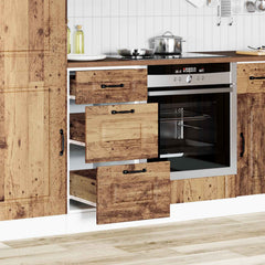 vidaXL Kitchen Base Cabinet "Kalmar" Engineered Wood Old Wood