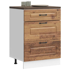 vidaXL Kitchen Base Cabinet "Kalmar" Engineered Wood Old Wood