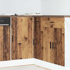 Kitchen Base Cabinet "Porto" Engineered Wood Old Wood 1x corner bottom cabinet (1 door) 86 cm wide 81.5 cm high