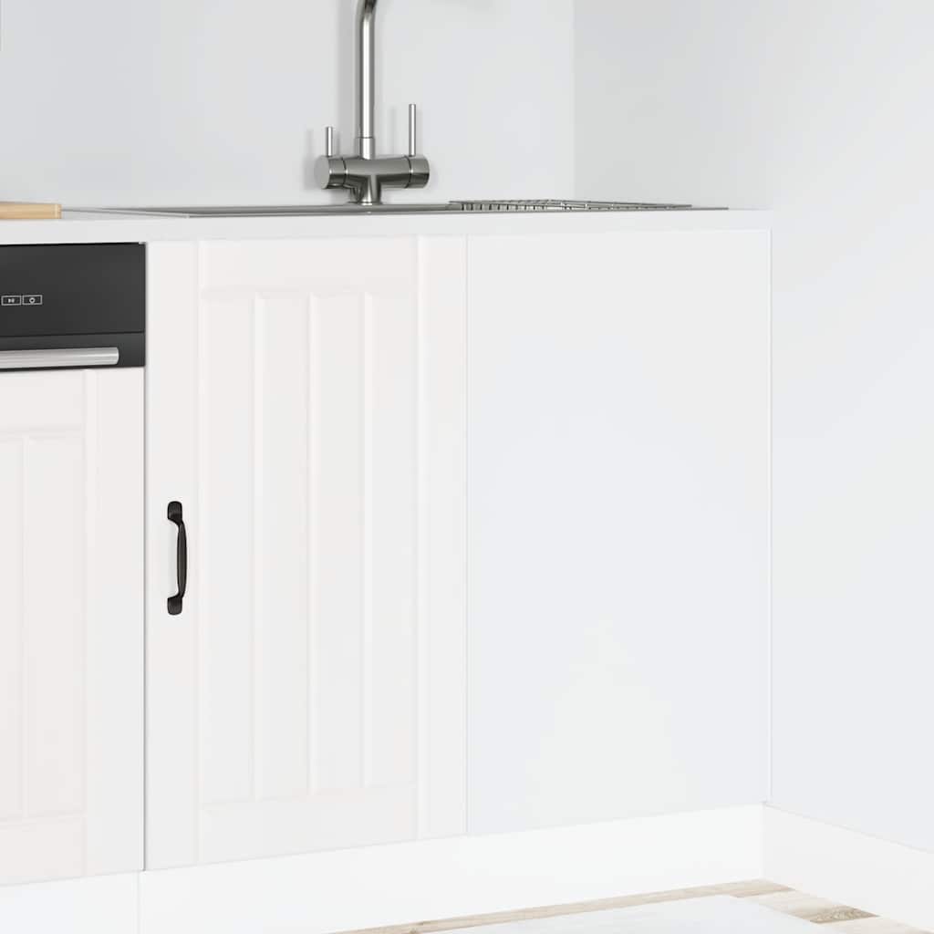 vidaXL Kitchen Base Cabinet "Lucca" Engineered Wood White
