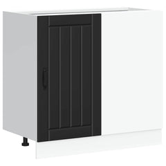 vidaXL Kitchen Base Cabinet "Lucca" Black Engineered Wood 2