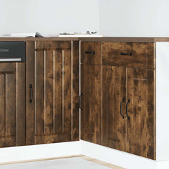 vidaXL Kitchen Base Cabinet "Lucca" Engineered Wood Smoked Oak