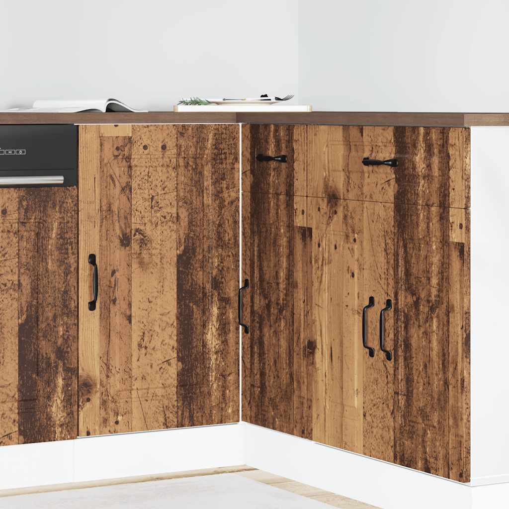 vidaXL Kitchen Base Cabinet "Kalmar" Engineered Wood Old Wood
