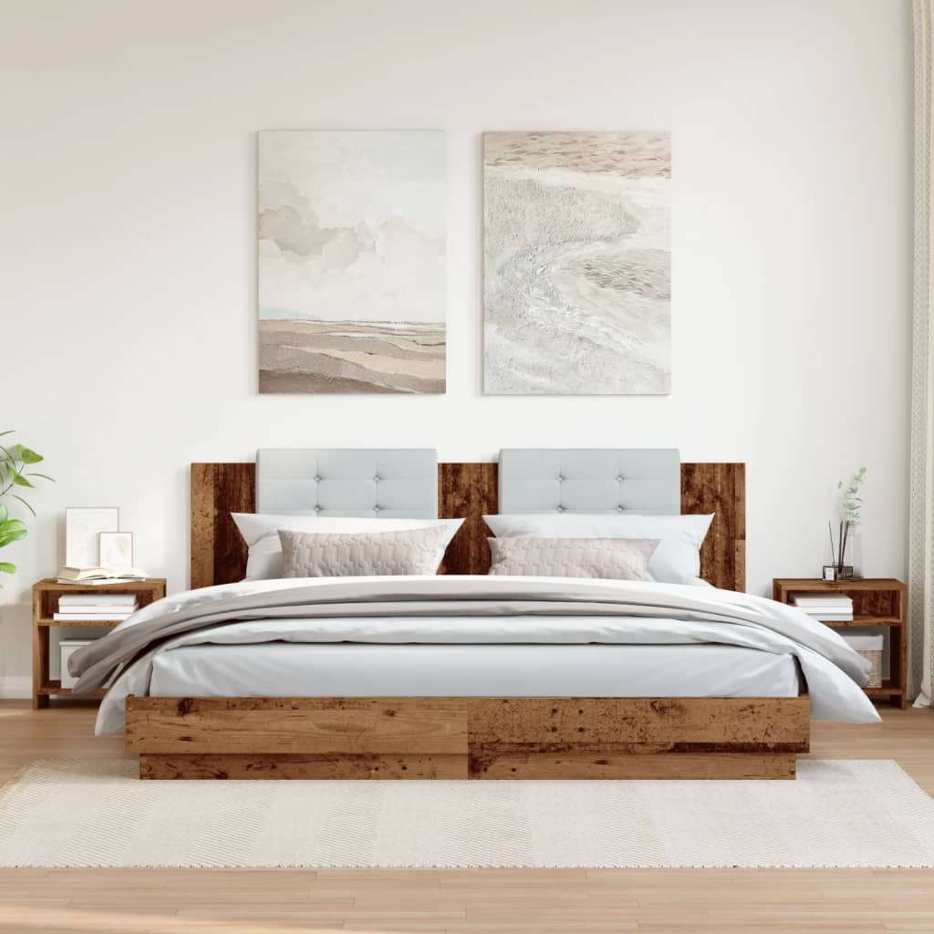 vidaXL Bedside Cabinets 2 pcs Old Wood 40x30x40 cm Engineered Wood 3