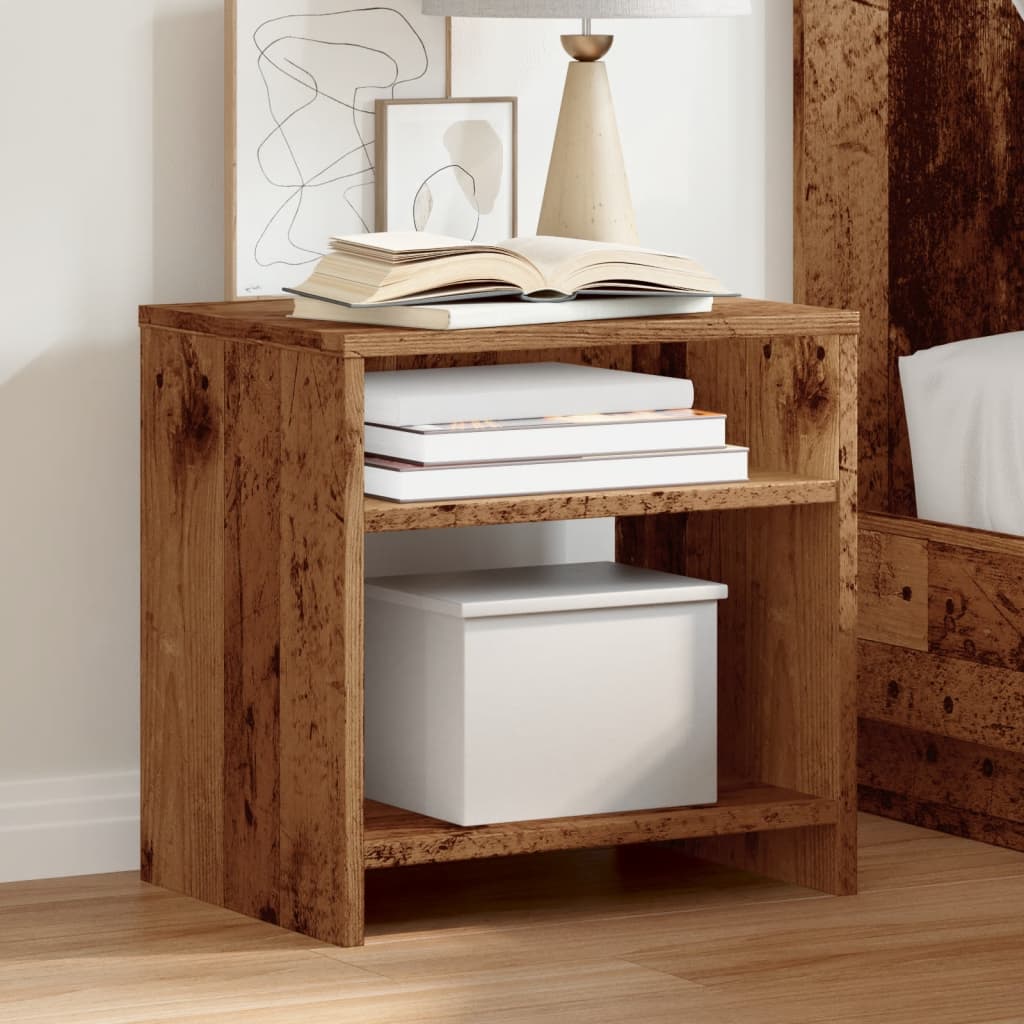 vidaXL Bedside Cabinets 2 pcs Old Wood 40x30x40 cm Engineered Wood 1