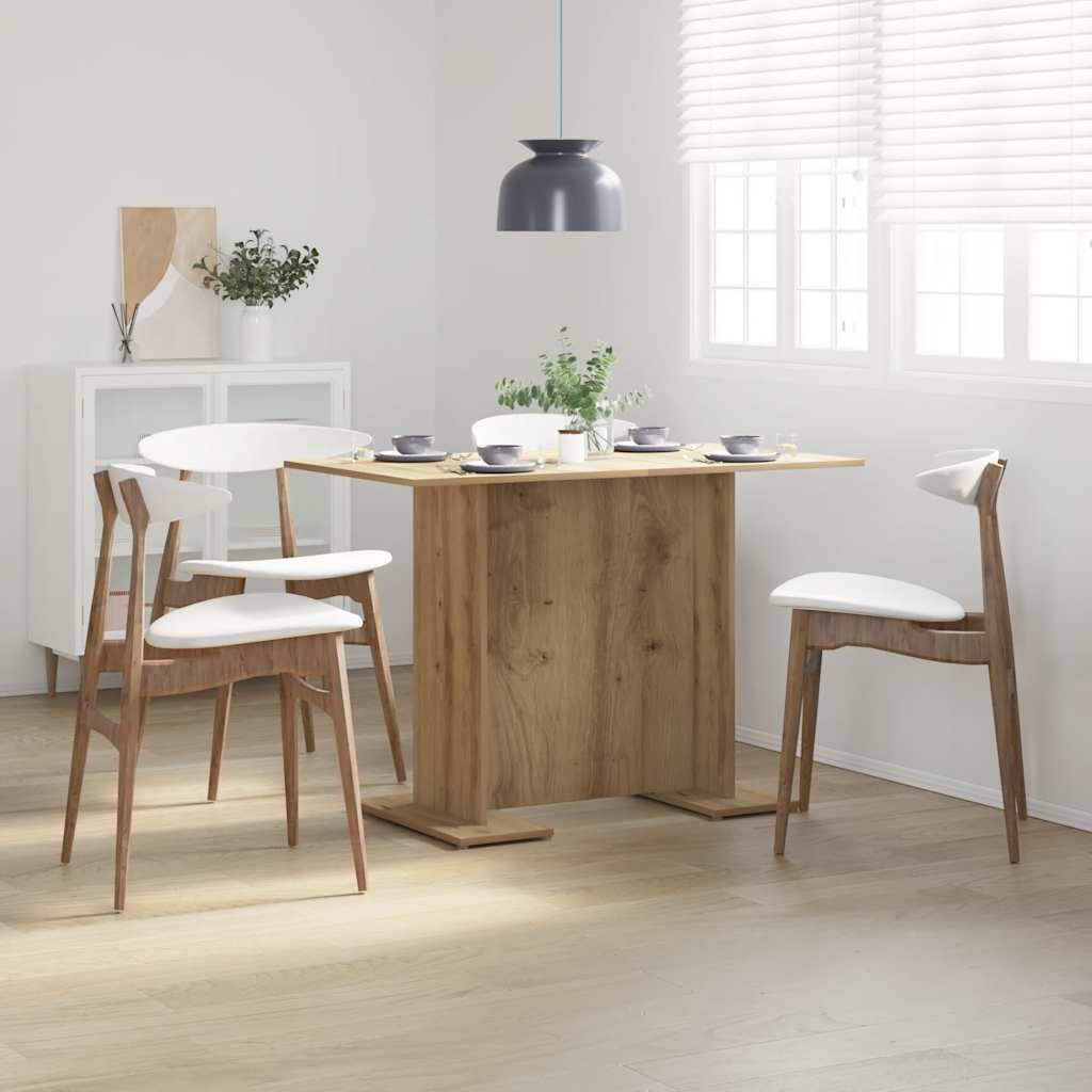 vidaXL Dining Table Artisan Oak 110x60x75 cm Engineered Wood 1