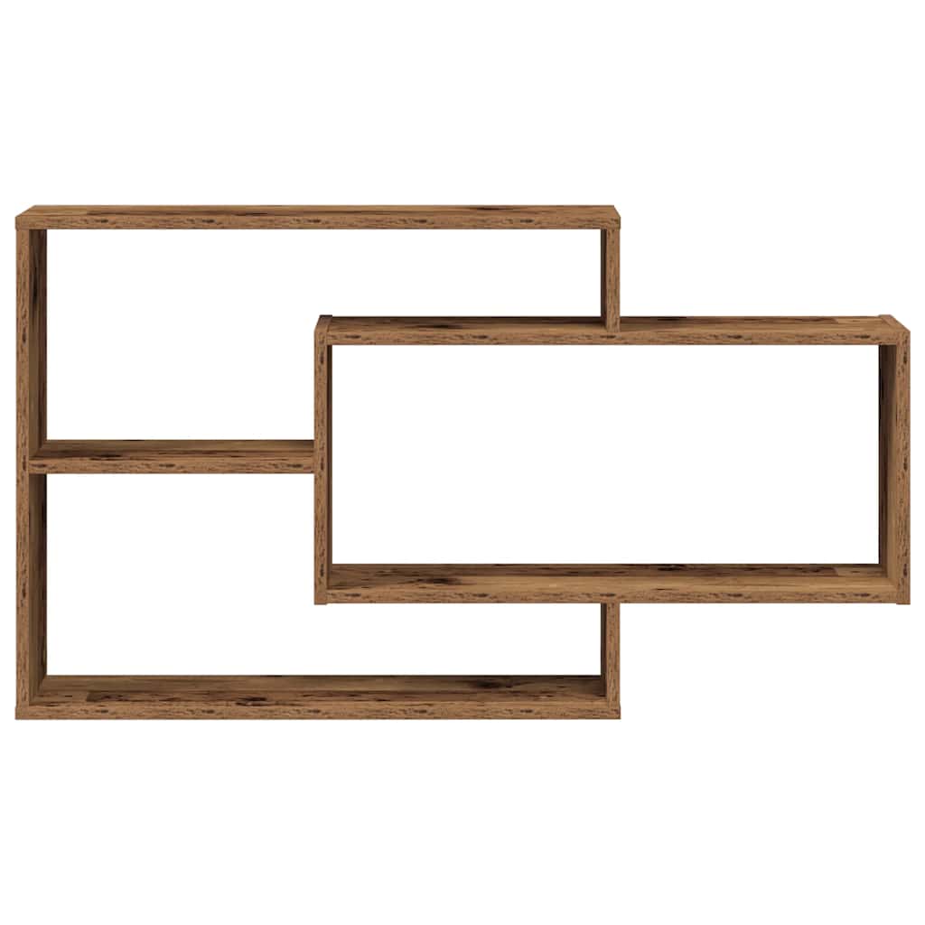 vidaXL Wall Shelf Old Wood 104x20x58.5 cm Engineered Wood 4