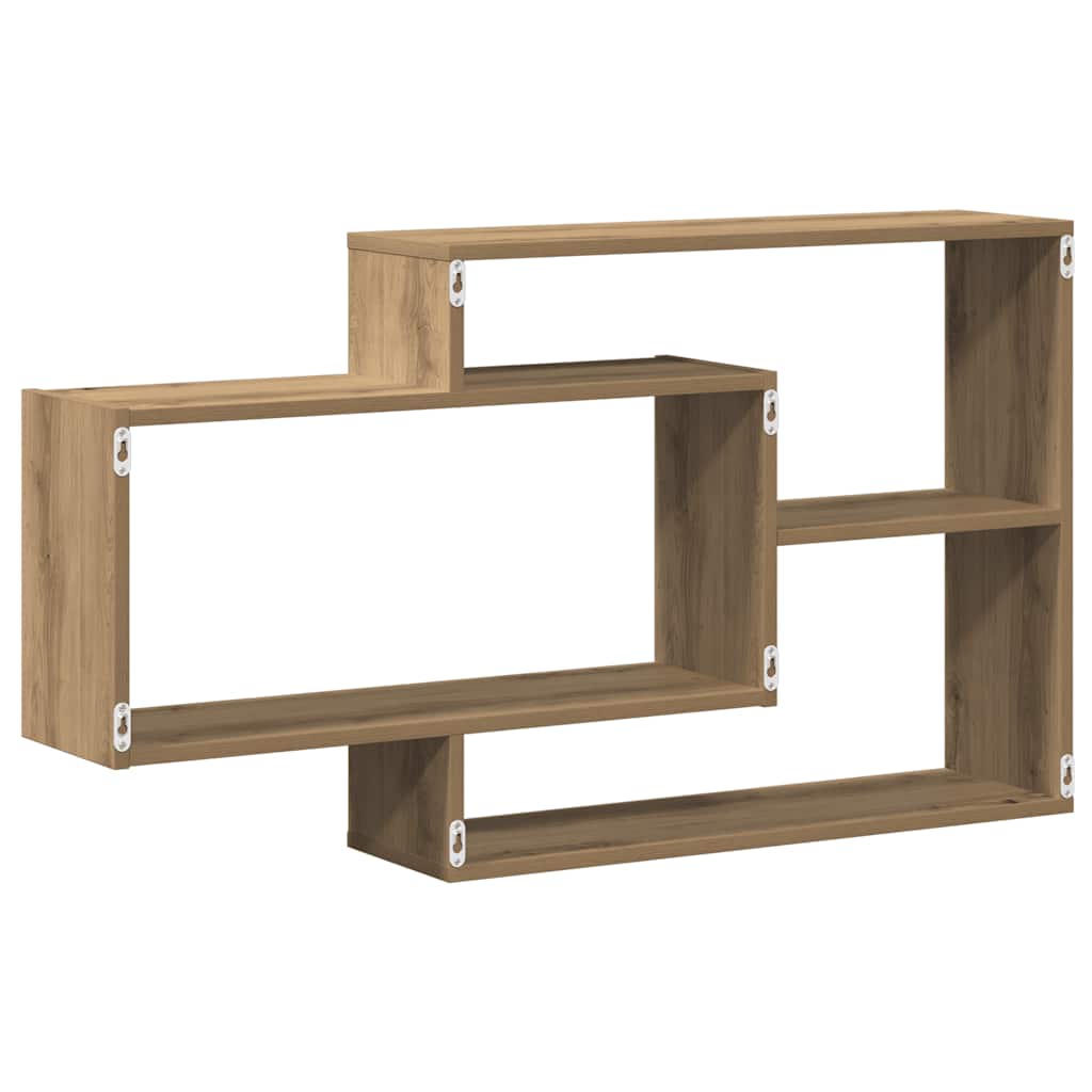 vidaXL Wall Shelf Artisan Oak 104x20x58.5 cm Engineered Wood 6