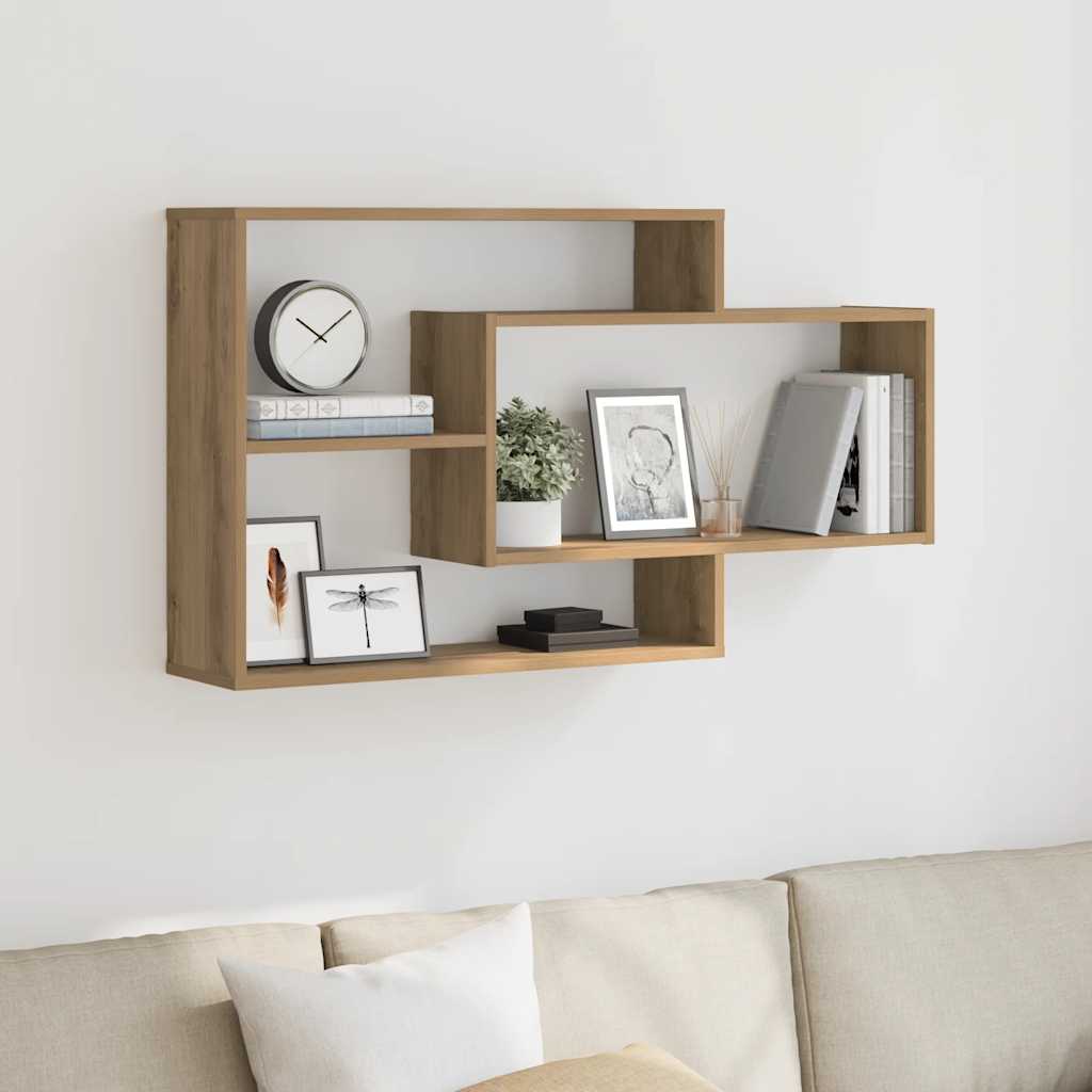 vidaXL Wall Shelf Artisan Oak 104x20x58.5 cm Engineered Wood 1