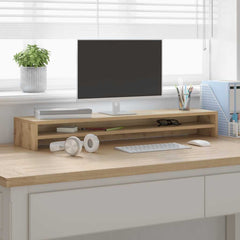 vidaXL Monitor Stand Artisan Oak 100x24x13 cm Engineered Wood 3
