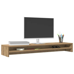 vidaXL Monitor Stand Artisan Oak 100x24x13 cm Engineered Wood 4
