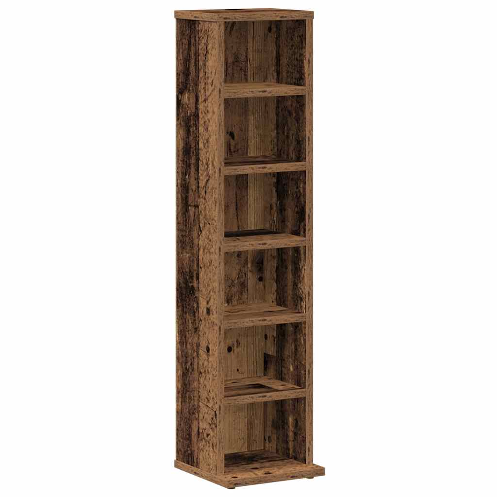 vidaXL CD Cabinet Old Wood 21x20x88 cm Engineered Wood 2