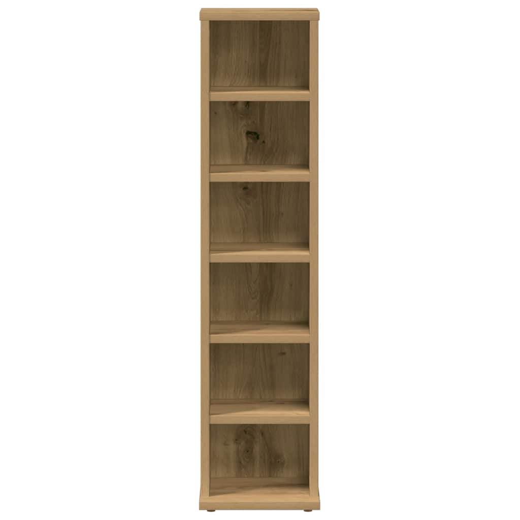 vidaXL CD Cabinet Artisan Oak 21x20x88 cm Engineered Wood 4