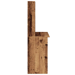 vidaXL Desk with Shelves Old Wood 102x45x148 cm Engineered Wood 5