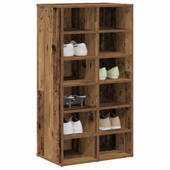 vidaXL Shoe Rack Old Wood 54x34x100.5 cm Engineered Wood 1