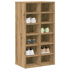 vidaXL Shoe Rack Artisan Oak 54x34x100.5 cm Engineered Wood 3