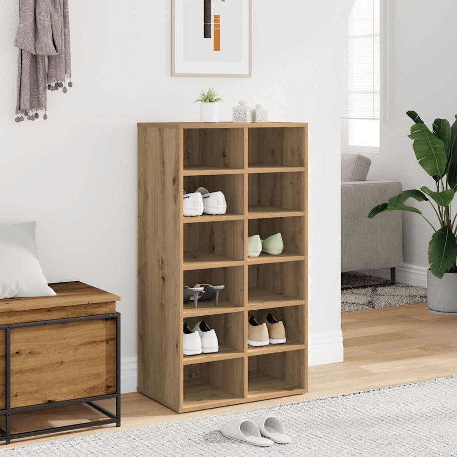 Shoe Rack Engineered Wood in Artisan Oak