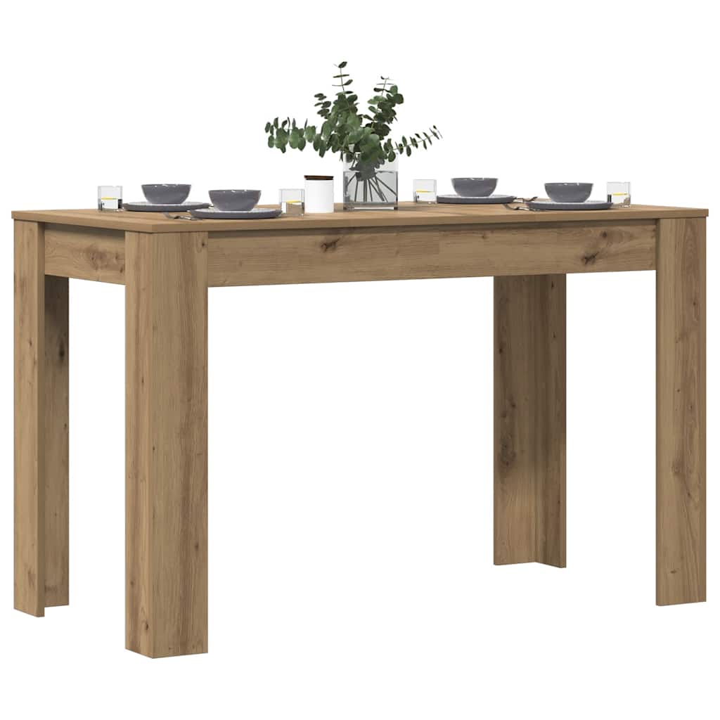 vidaXL Dining Table Artisan Oak 120x60x76 cm Engineered Wood 4