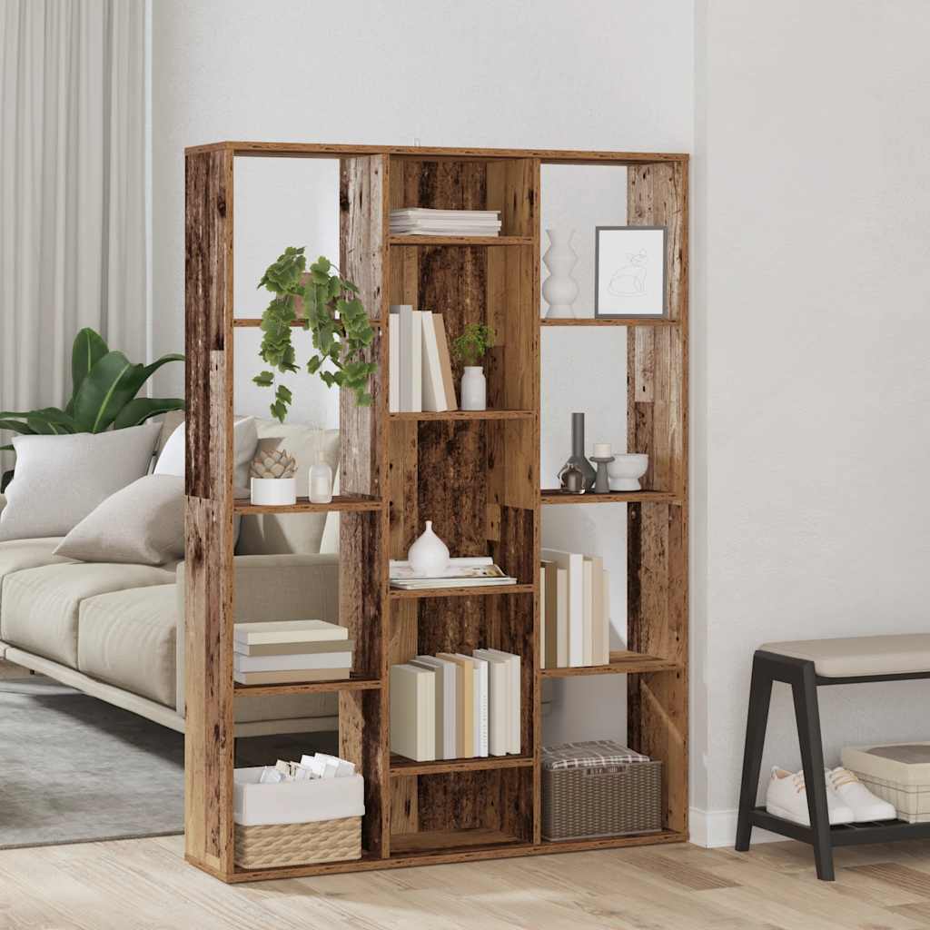 Room Divider/Book Cabinet 100x24x140 cm Old wood