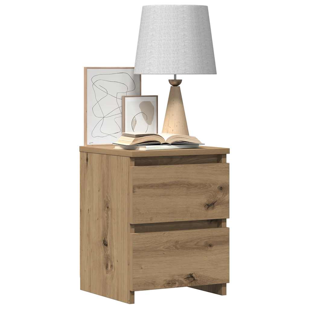 vidaXL Bedside Cabinet Artisan Oak 30x30x40 cm Engineered Wood 4