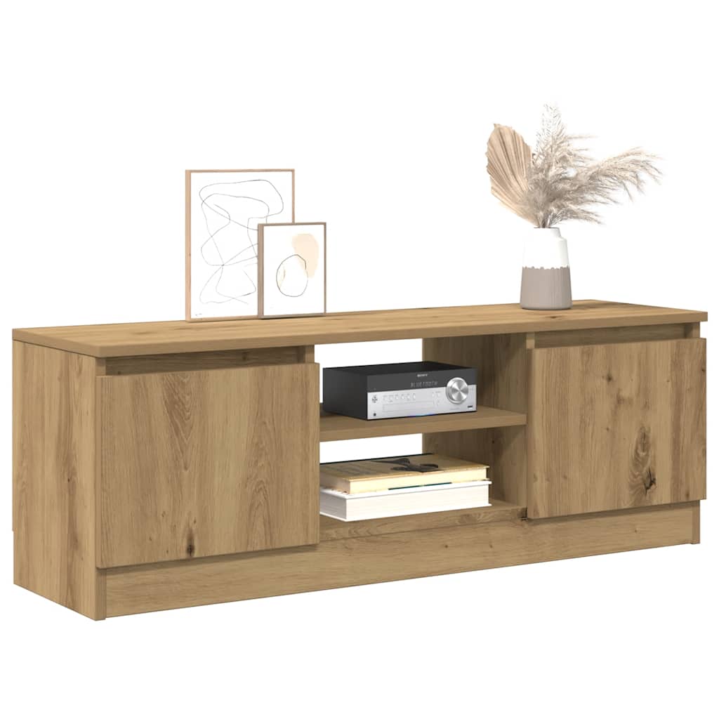 TV Cabinet with Door 102x30x36 cm Artisan oak