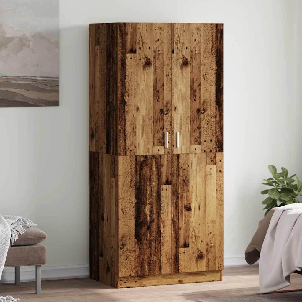 Wardrobe 90x52x200 cm Engineered Wood Old wood