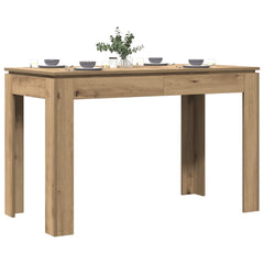 vidaXL Dining Table Artisan Oak 120x60x76 cm Engineered Wood 3