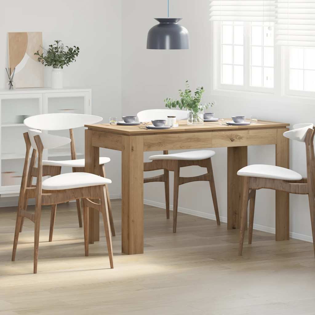 vidaXL Dining Table Artisan Oak 120x60x76 cm Engineered Wood 1