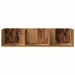 vidaXL CD Wall Shelf Old Wood 75x18x18 cm Engineered Wood 4