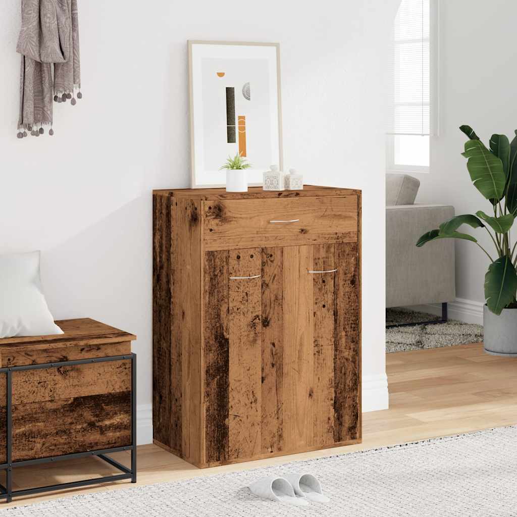 vidaXL Shoe Cabinet Old Wood 60x35x84 cm Engineered Wood 3