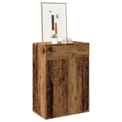 vidaXL Shoe Cabinet Old Wood 60x35x84 cm Engineered Wood 1